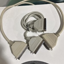 Lot Of 2 SCSI Cable M/M Vintage Apple Macintosh 50-Pin Male 6ft 3ft