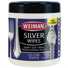 Weiman Jewelry Polish Cleaner, Tarnish Remover Wipes - 20 Count - Silver/copper