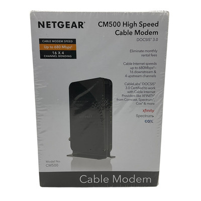 Netgear CM500 DOCSIS 3.0 680Mbps Cable Modem Xfinity Spectrum Cox Internet New