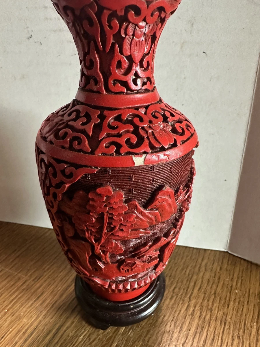 中国花瓶 中国雕漆花瓶| eBay