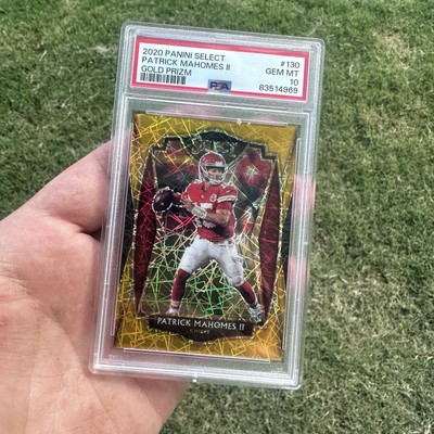 2020 Select Patrick Mahomes Premier Level Gold Prizm /10 SSP PSA 10 GEM MINT