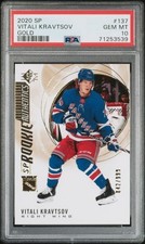 2020-21 SP Authentic Vitali Kravtsov Gold #137 842/999 PSA 10 POP 1 Rangers