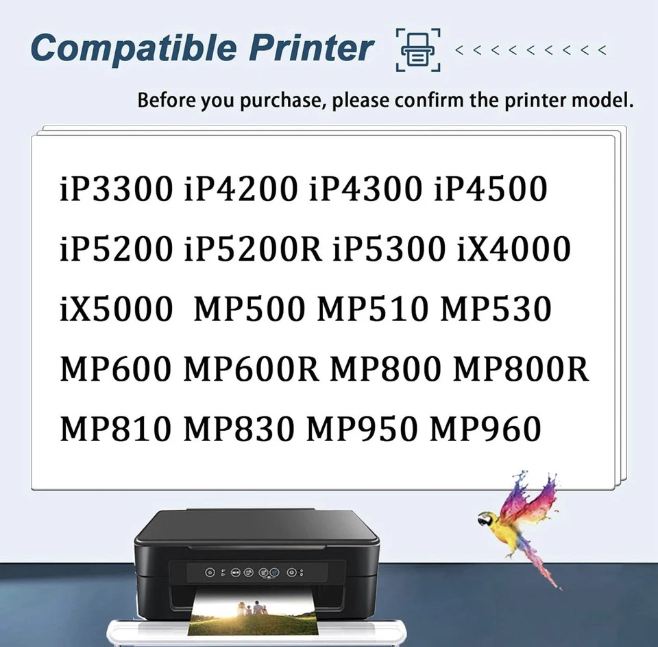 4 x Cartucho de tinta negro para Canon PGI-5 PGI5 PIXMA iP5200R iP5300 MP500 MP530 Foto 2 de 4