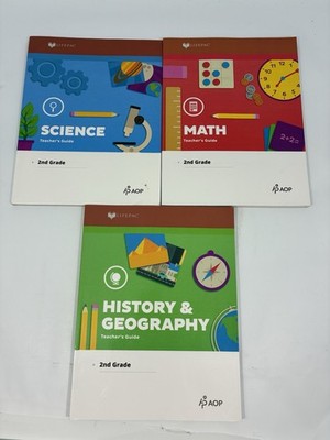 LIFEPAC 2nd Grade Teacher Guide Lot Math Science History Geography
