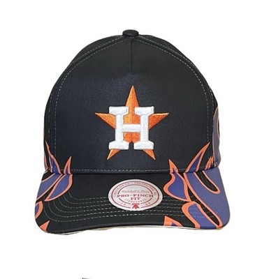 NWT Mitchell & Ness Houston Astros Hot Head Pro Pinch Baseball Snapback Hat OSFM