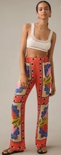 Farm Rio Surreal Scarf Pull-On Pants Anthropologie Size Medium NWT