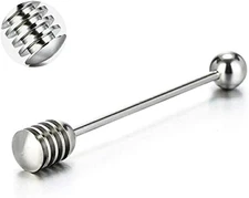 Honey and Syrup Dipper Stick Server Honey Spoon 304 Stainless Steel Wand for Hon