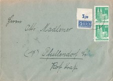 168778) Bizone Bauten Nr. 80 (2) + Notopfer-OR auf Blg Wuppertal-Elberfeld 1949