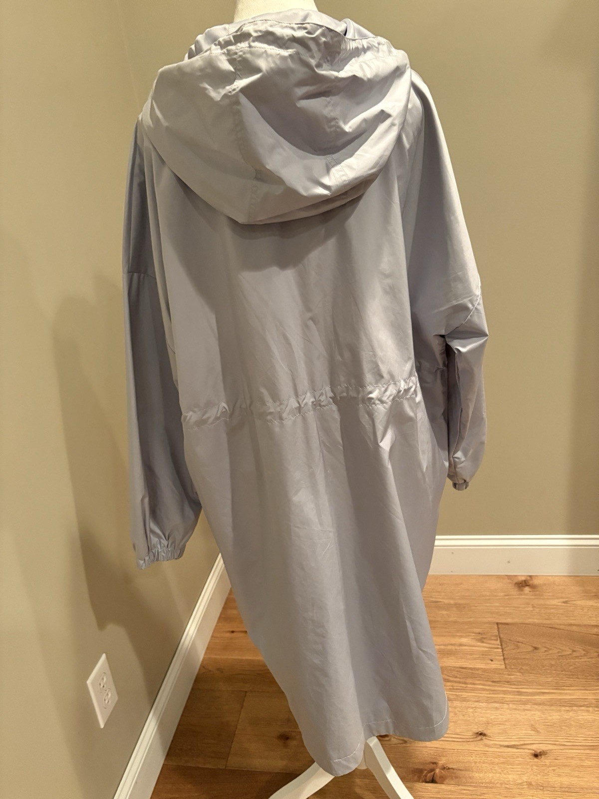 Donna Karan Rain Jacket Drawstring Grey Unisex Me… - image 5