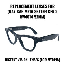 Ray-Ban Meta Skyler Gen 2 RW4014 52mm Replacement Lenses Distant Vision Lenses