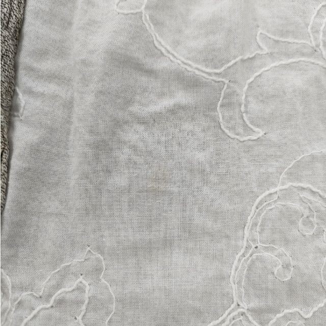 Kelen Linen-processed long-sleeved pullover dress Beige white 5-0703M∞