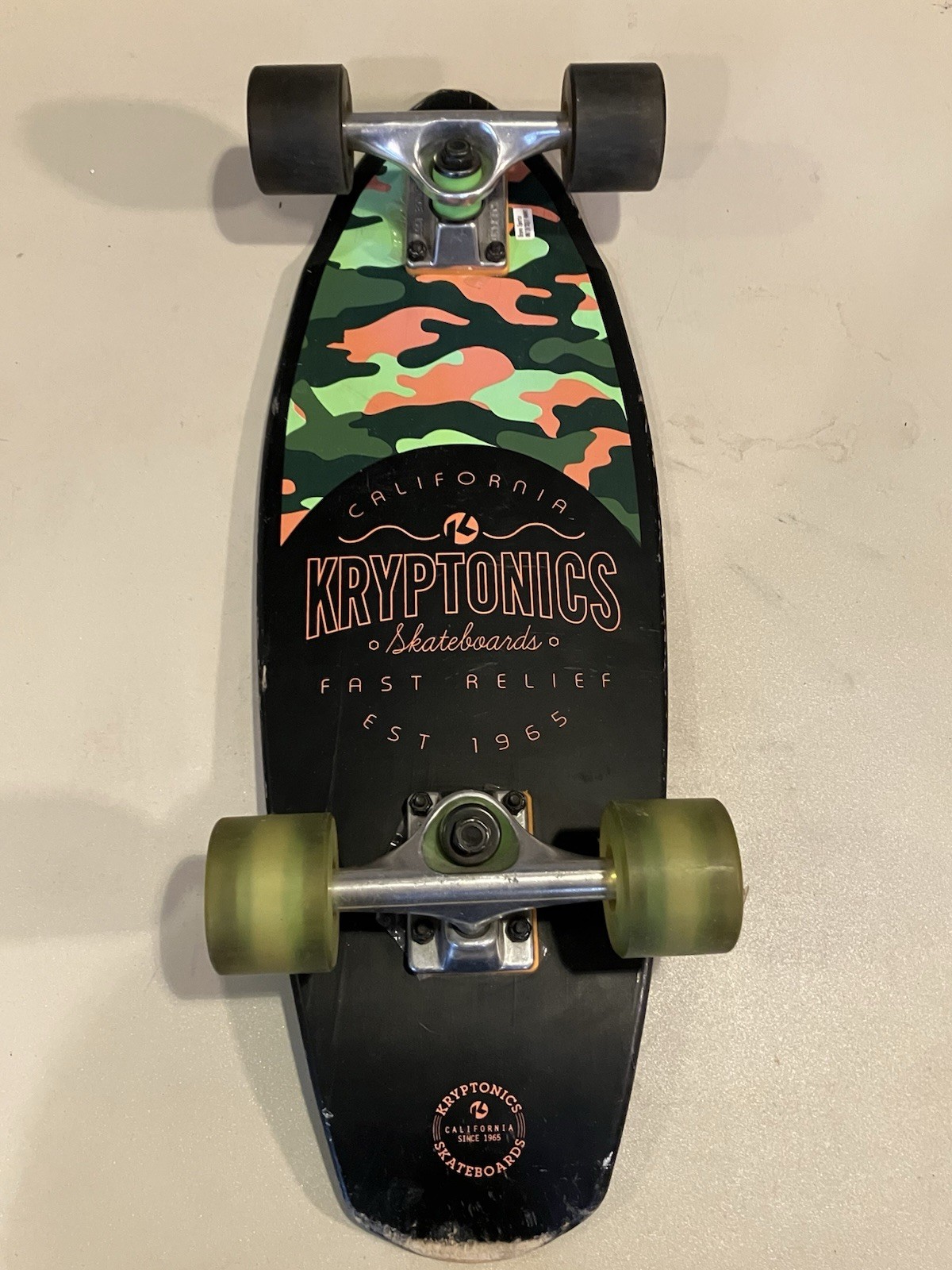 Kryptonics 26" Cruiser Skateboard "Fast Relief" Camouflage Graphic