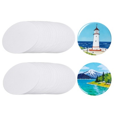 200 Pieces Raw Paper for 2 Inch/50mm Round Badges, 61mm