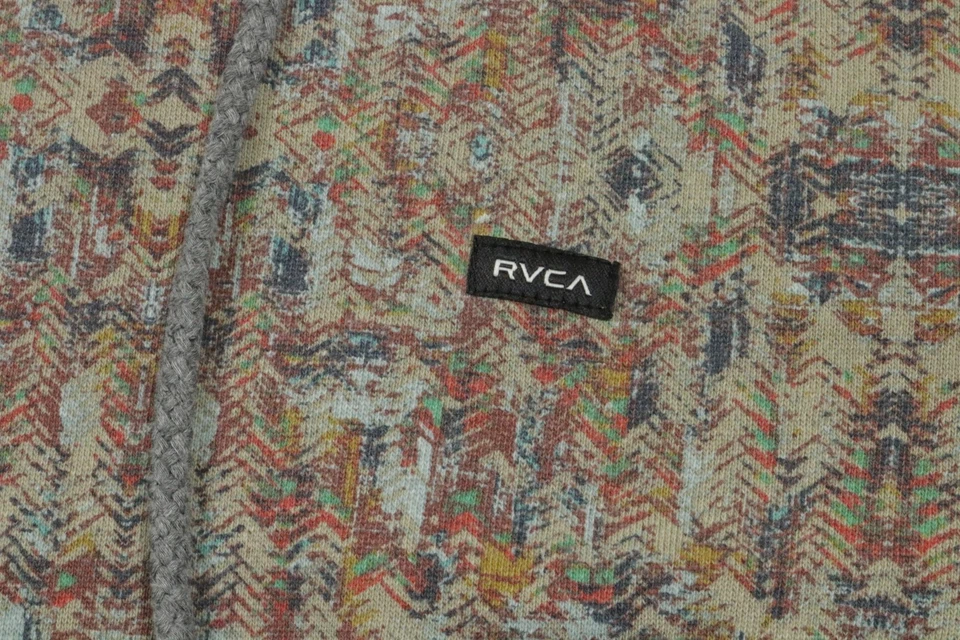 RVCA Sudadera con Capucha Para Hombres XL Gris Multicolor Pullover Sudadera Canguro Bolsillo Vellón Foto 3 de 4