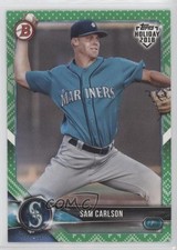 2018 Topps Holiday Bowman Green Holiday Sweater 15/99 Sam Carlson #TH-SC 5l1