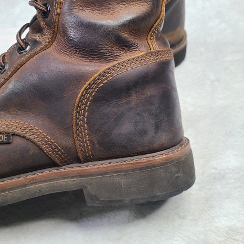 Justin Pulley 8" Stahlkappe Arbeitsstiefel Braun Herren Größe 10D 10 - Bild 9 von 22
