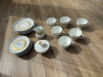 Thomas Porzellan Kaffeegedeck Serie Rotunda Gold design Für 6 Personen