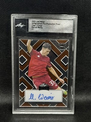 2022 Leaf Metal Marcel Wenig 1/1 Proof Clear Orange Bayern München