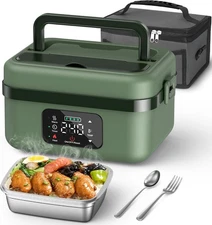 Cordless Electric Lunch Box for Adults,16000mAh Self-Heating Food Warmer with 1L