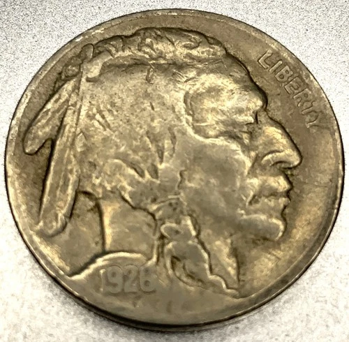 1926-P Buffalo 🦬 Indian Head Nickel 5c Fine ST856