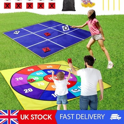 4,5 Fuß doppelseitiges riesiges Tic Tac Toe & Sitzsack werfen - familienfreundliches Spiel