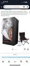 Sharper Image Portable Steamer Sauna Spa with Steam Generator - New