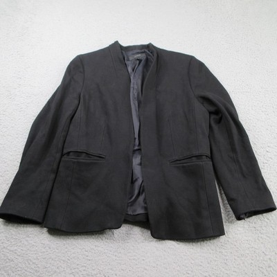 J Crew Going Out Blazer Women Size 6 Black Open Front Slim Fit Vented Sport Coat