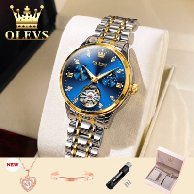 OLEVS Women's Watches Waterproof Luminous Skeleton Original