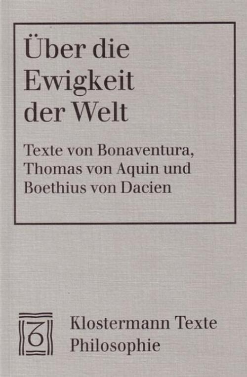 Thumbnail - Über Die Ewigkeit Der Welt | Bonaventura (u. A.) | Taschenbuch | Xxxii