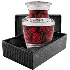 Small Urns for Human Ashes Adult Female - Roses Red Mini Urns