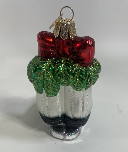 FIGURINA PATTINI GHIACCIO Vecchio Mondo Natale OWC Albero ORNAMENTO Vacanze Vetro Soffiato 4"x3 - Foto 4 di 9