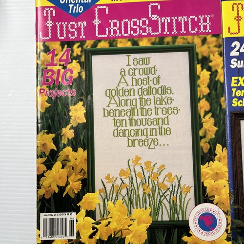 Just Cross Stitch Magazine Patterns Crafts Needlework 1990s - Picture 6 of 11