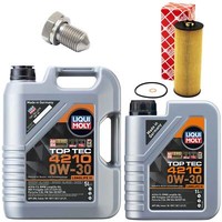 MotoröL Filter Set 4210 0W-30 Liqui Moly 6 Liter + Schraube FüR Skoda Superb I
