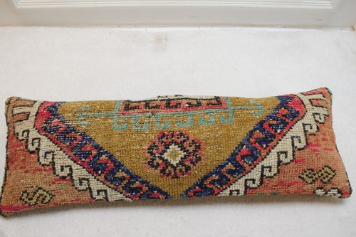 Red and Brown Colors vintage Pillow Case, 12x36 inc Long Lumbar Pillow Case, - 第 7/10 張圖片