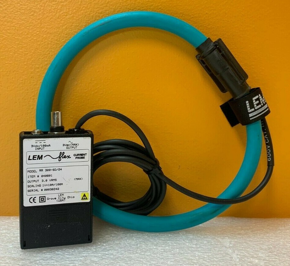 LEM RR3000SD/24 30A / 300A Switchable, 600V, BNC (F) AC Current Probe