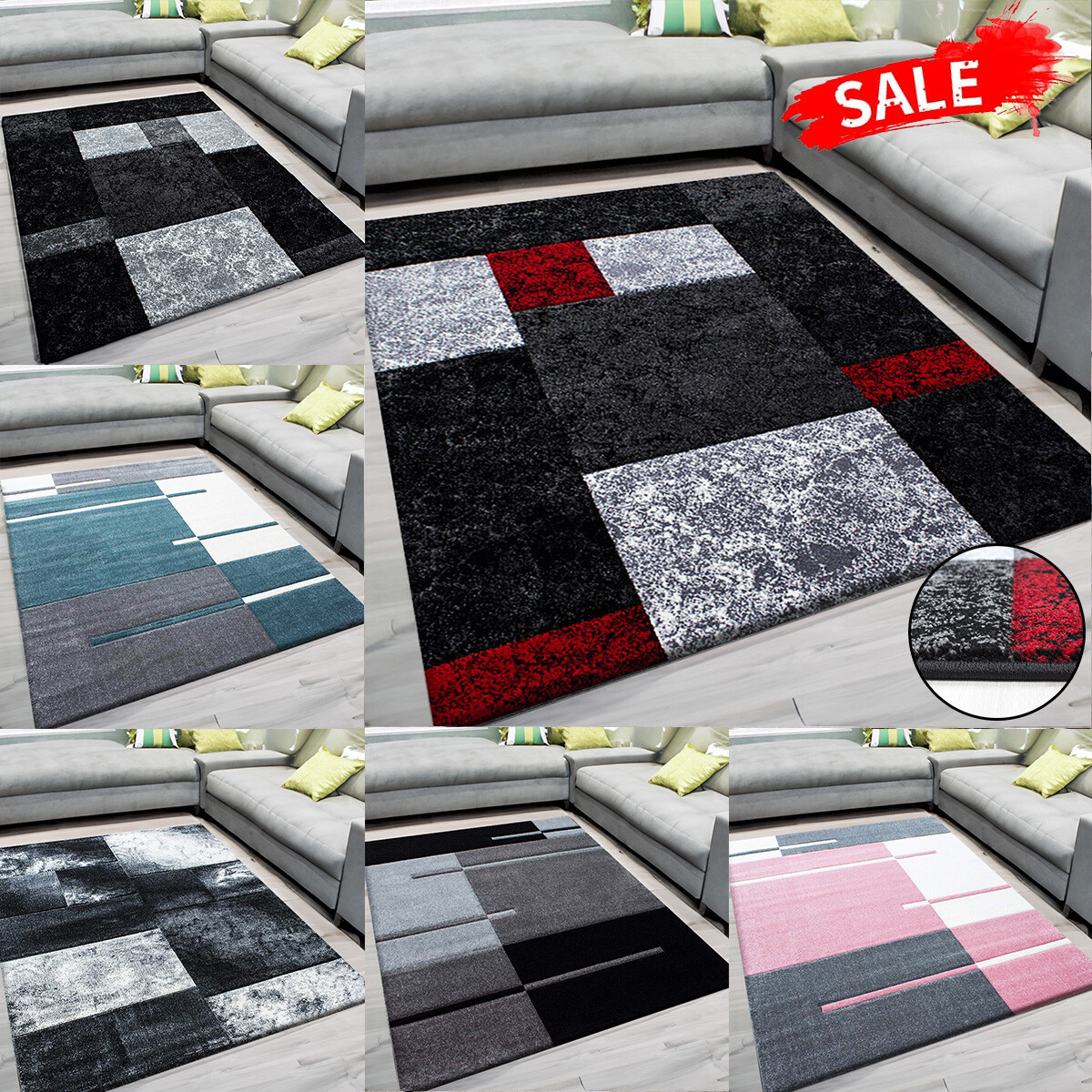 Large Non Slip Modern Area Rugs Hallway Runner Rug Living Room Bedroom
