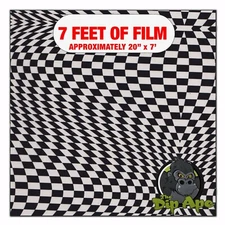 Hydrographic film Clear Checker Illusion hydro dipping 7' x 20" hydro dip