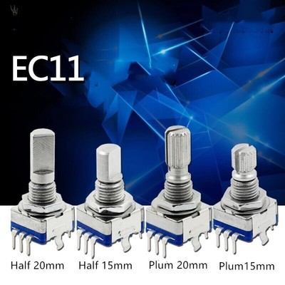 10PCS EC11 digital potentiometer with switch code switch 5Pins #A6-28