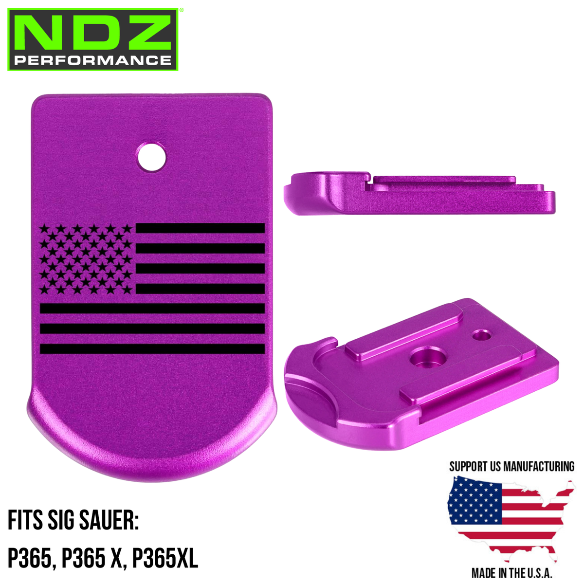 NDZ Sig P365 P365 XL P365X Slim Carry Magazine Base Plate Aluminum