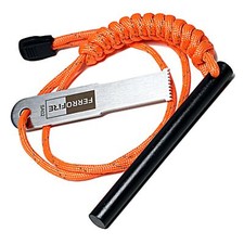 Ferro Rod Fire Starter with 3/8 Inch x 4 Inch Ferrocerium Rod Magnesium Flint