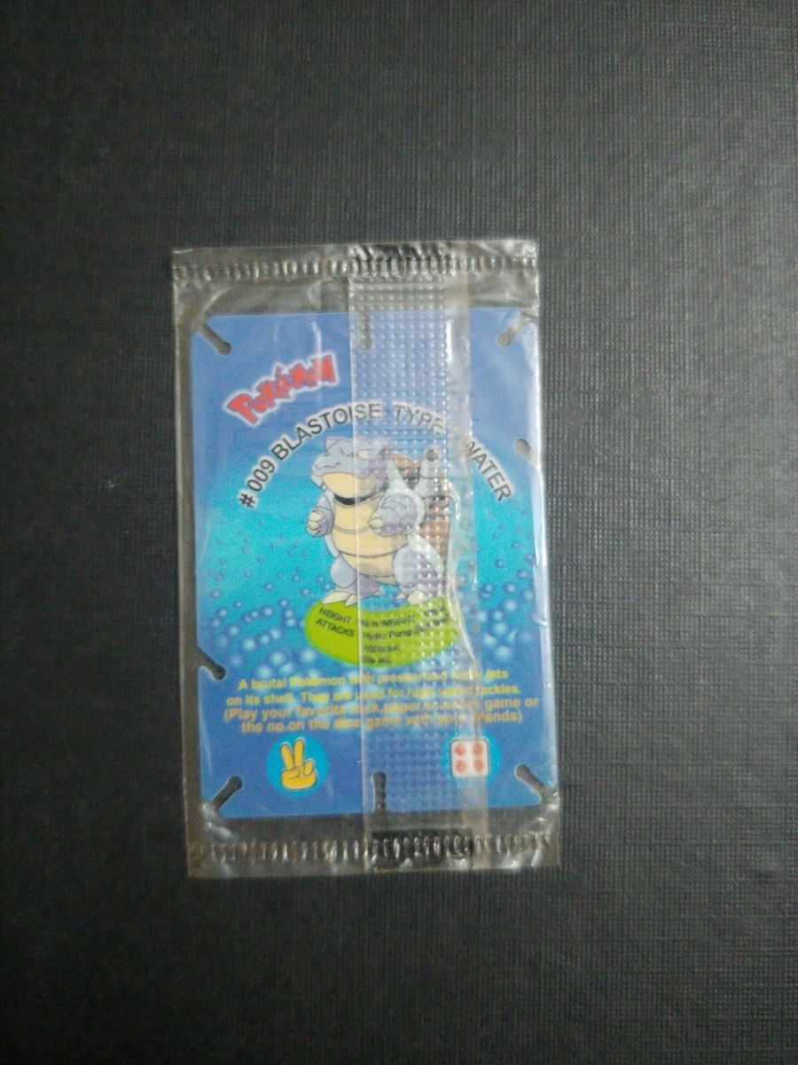 India Rare Cheetos 2003 Blastoise Pokemon Jenga Card Sealed Pack Rare  Original