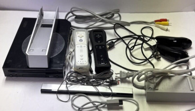 Nintendo Wii - Black Console OEM Bundle - RVL-101 - Tested