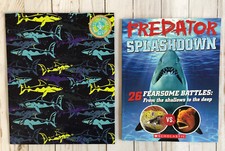 Shark 3 Hole Punched Folder  Predator Splashdown Ppbk Book Back To School New