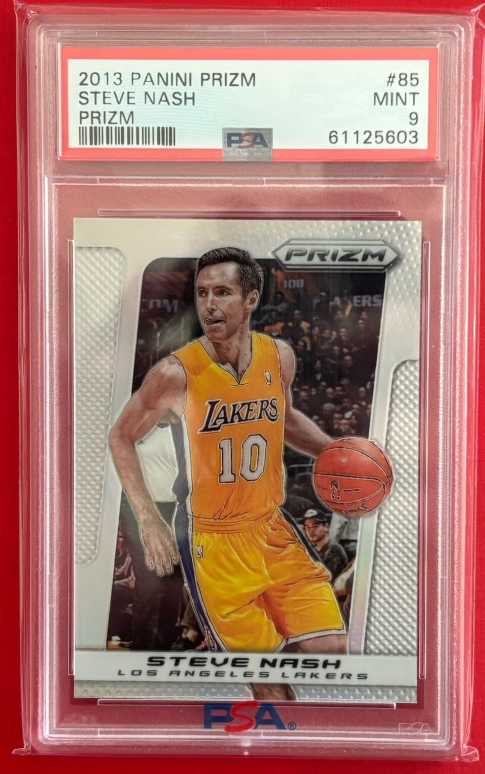 2013 Panini Prizm #85 Steve Nash Silver  Prizms PSA 9 Mint