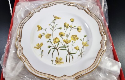 SPODE BOTANICAL WILDFLOWER SERIE TELLER NO 2 BUTTERCUP WIE STAFFORD FLOWERS