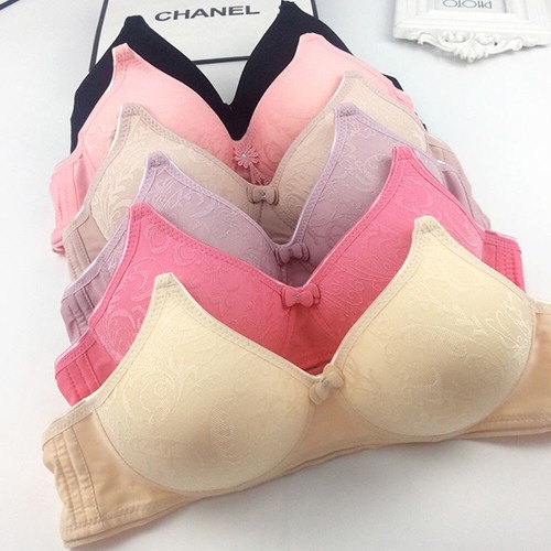 Women Lingerie No Wire Wireless Push-Up Bras Lightly Padded Underwear 30-40AA AB - Picture 3 of 21