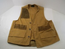 Vintage 1970's Kmart HUNTING VEST Mens Large Brown Cotton Duck Canvas Game Pouch