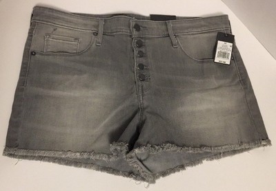 Women S Clothing Size 16 Nwt Mossimo Distressed Gray High Rise Short Denim Shorts Clothing Shoes Accessories Misbits Ro