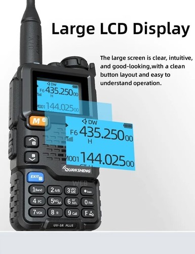 Quansheng UV-5R Plus IJV 15 MHz - 1.3 GHz FM AM DSB CW WFM HAM Radio Transceiver - Picture 2 of 8