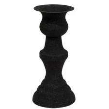 New Farmhouse Rustic Primitive  BLACK TAPER CANDLE STICK HOLDER Metal Cup